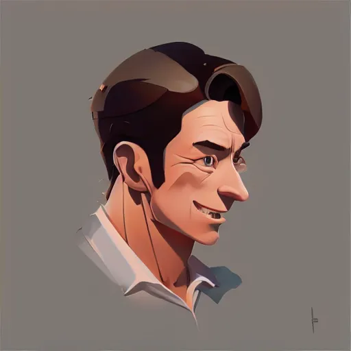 Image similar to face icon stylized minimalist michael crichton, loftis, cory behance hd by jesper ejsing, by rhads, makoto shinkai and lois van baarle, ilya kuvshinov, rossdraws global illumination