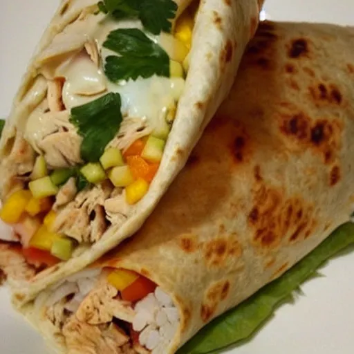 Image similar to perfect chicken burrito. this picture makes me so unbelievably hungry