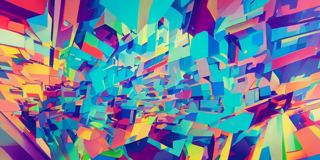 Prompt: the most amazing abstract painting in the history of the world beeple