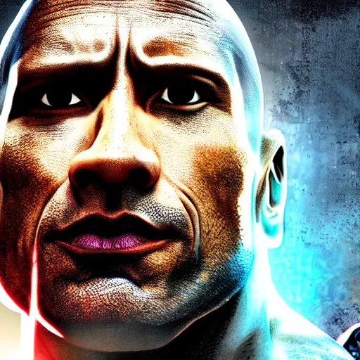 Image similar to Dwayne Johnson as the punisher digital art 4k detailed super realistic