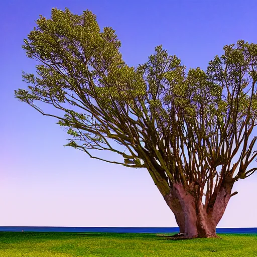 Image similar to an actual binary tree growing on the data lake shores