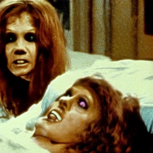 Image similar to possessed linda blair in the exorcist (1973)