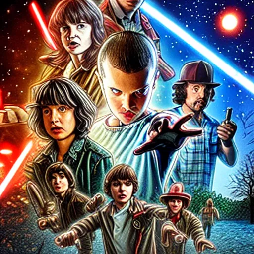 Prompt: Stranger Things Star Wars