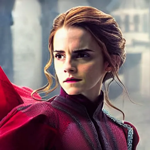 Image similar to Still of Emma Watson as Scarlett Witch