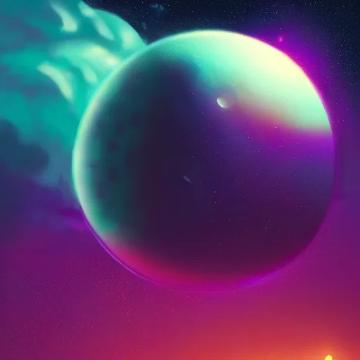 Prompt: a detailed digital painting of a marble - like planet orbiting a large purple sun in a sea of stars, by alena aenami, petros afshar and greg rutkowski trending on artstation, deviantart, planet, clouds, earth, exoplanet, stars, nubulae hubble