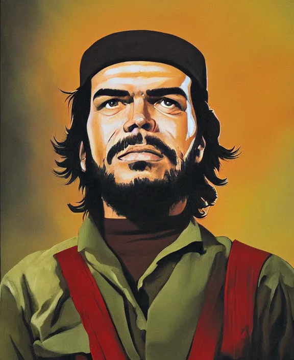 Image similar to portrait of che guevara, joyful, highly detailed painting by akira toriyama 8 k,