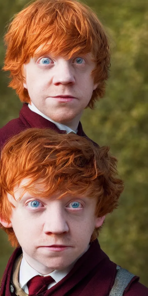 Image similar to photo photorealistic portrait photograph of Rupert Grint as Ronald Weasley. william adolphe bouguereau. During golden hour. soft light Extremely detailed. detailed photograph Beautiful. 4K. Award winning.