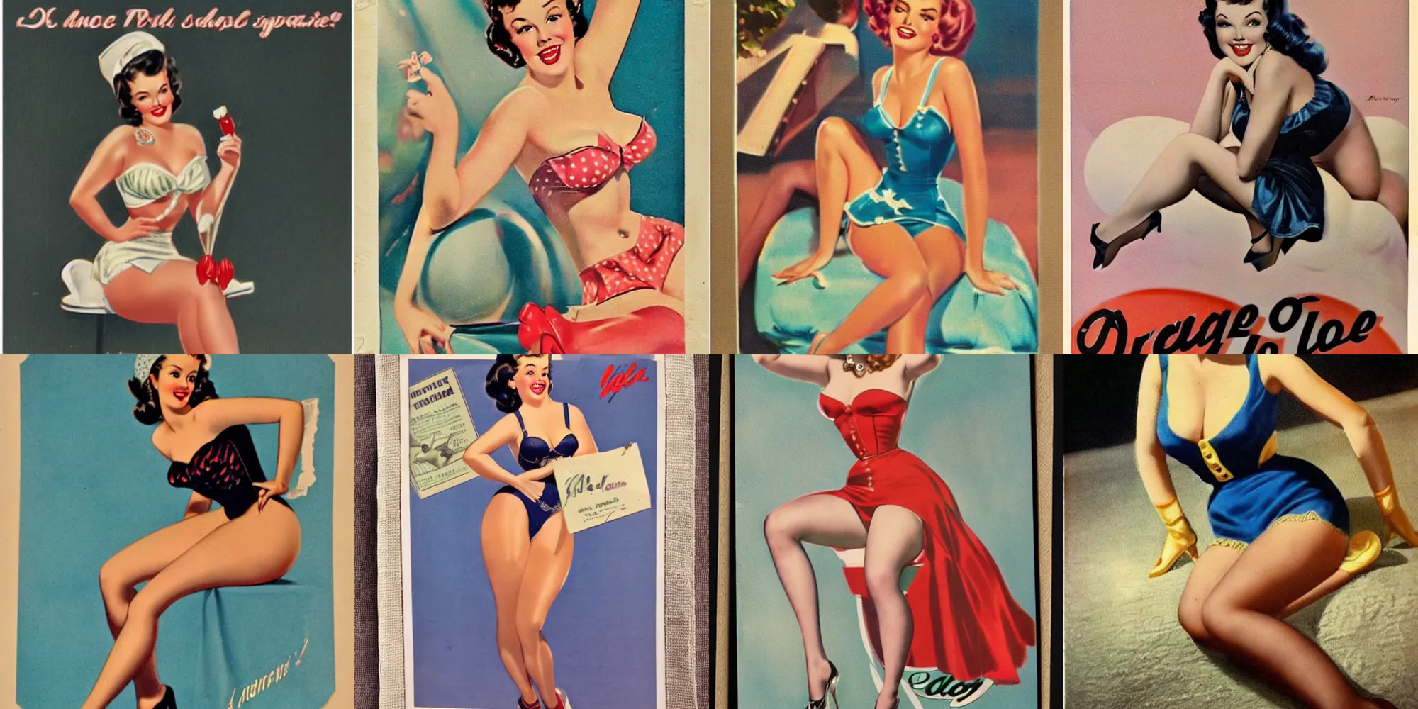 Prompt: vintage pin-up