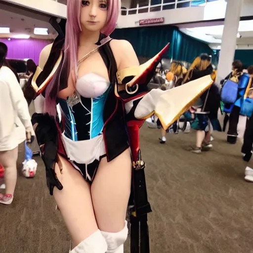 Image similar to Instagram model at anime convention