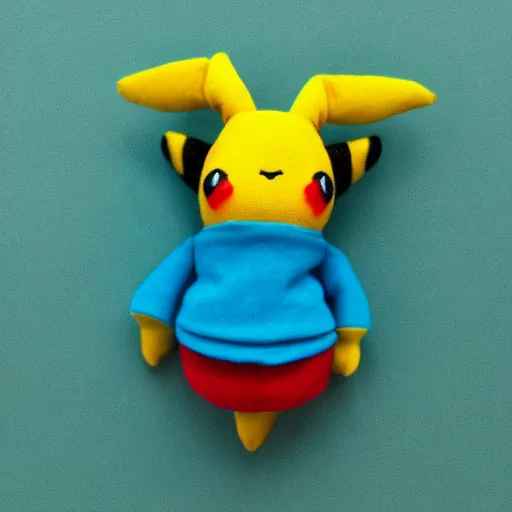 Prompt: a pin cushion Pikachu