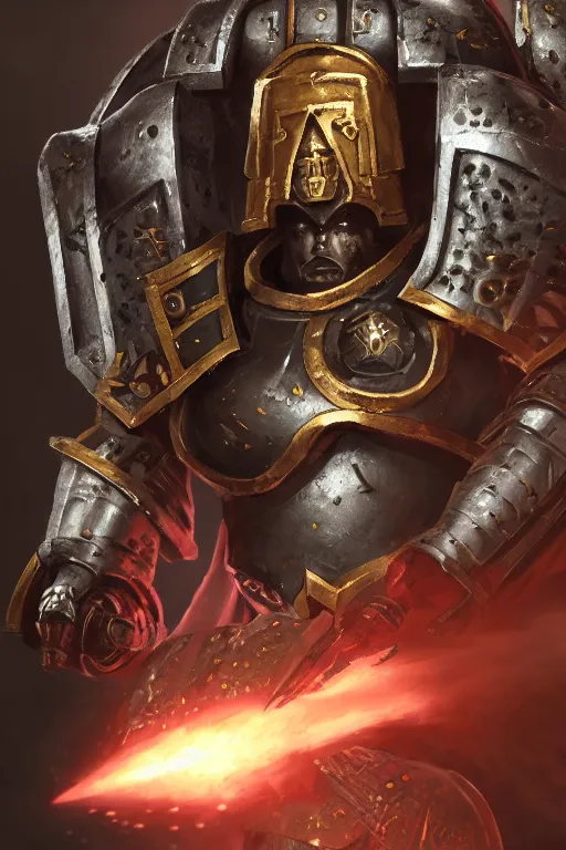 Image similar to armor portrait heros warhammer 4 0 k horus heresy fanart - the primarchs emperor by johannes helgeson animated with vfx concept artist & illustrator global illumination ray tracing hdr fanart arstation zbrush central hardmesh 8 k octane renderer comics stylized