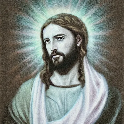 Prompt: ethereal portrait of jesus