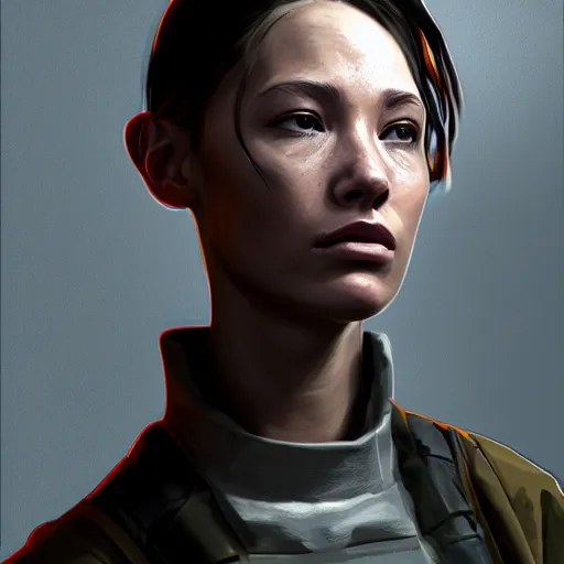 Prompt: portrait of alyx vance from half - life 2, hl 2, videogame. techwear, sci - fi, intricate, elegant, highly detailed, digital painting, artstation, concept art, smooth, sharp focus, illustration, by bartek fedyczak, erak note, tooth wu, neil richards, kan liu, siwoo kim, jisu choe