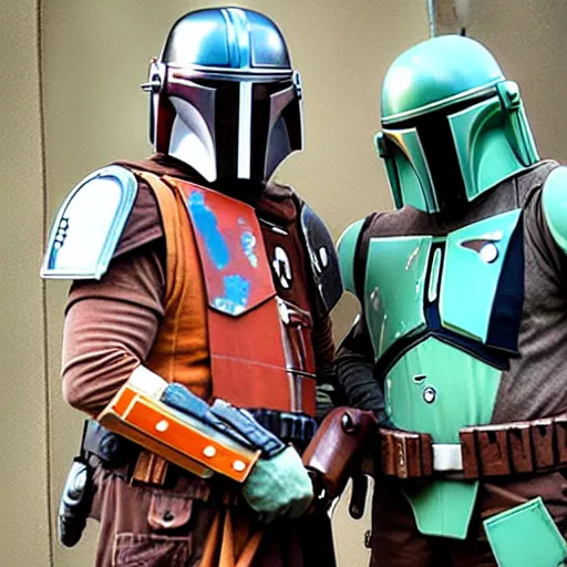 Image similar to The Mandalorian and Boba Fett