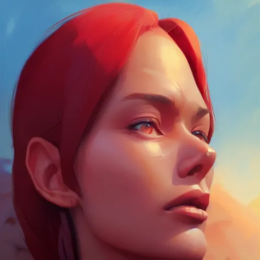 Prompt: red skinned woman, subsurface scattering, behance hd artstation by jesper ejsing by rhads, makoto shinkai and lois van baarle, ilya kuvshinov, ossdraws