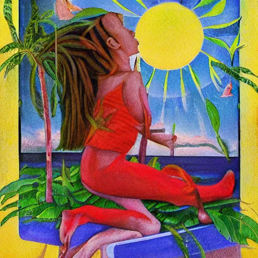 Image similar to surreal summer magnesium, art by sandra pelser