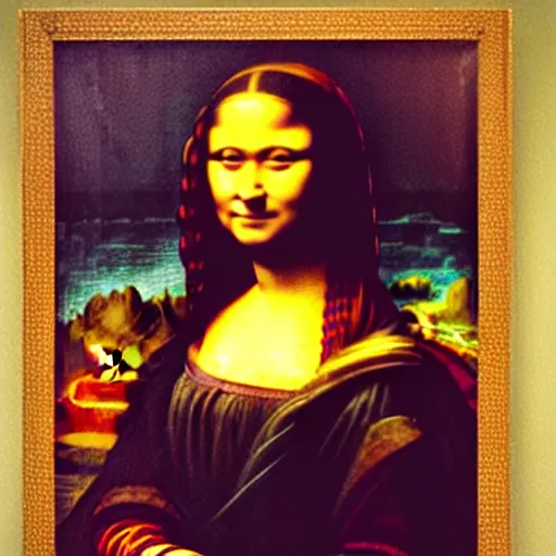 Image similar to an Afro American girl as Mona Lisa