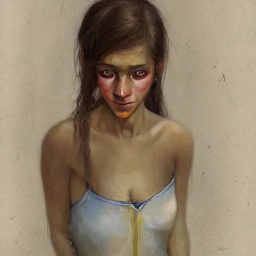 Prompt: girl by esao andrews, trending on artstation