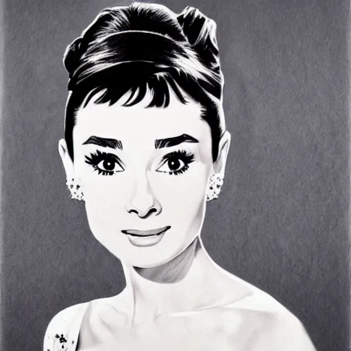 Prompt: audrey hepburn art by leonardo