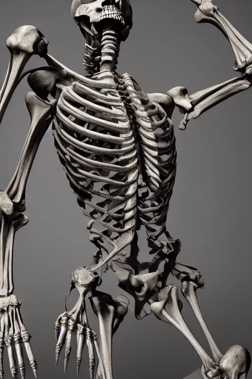 Prompt: reasting skeleton, ultra realistic, concept art, intricate details, highly detailed, photorealistic, octane render, 8 k