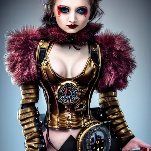 Prompt: 8 k award winner photo of a steampunk android beauty