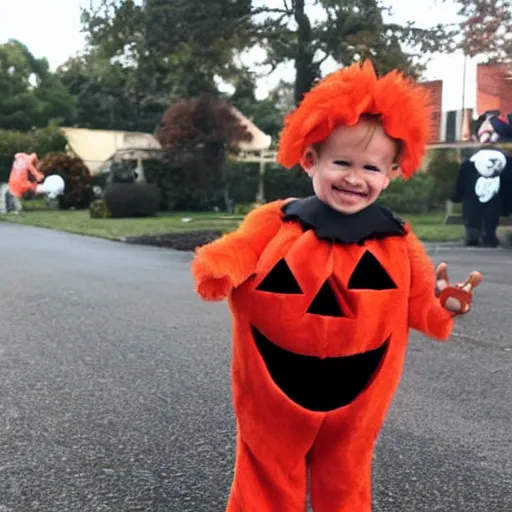 Image similar to happy boy dressed in costumes for halloween