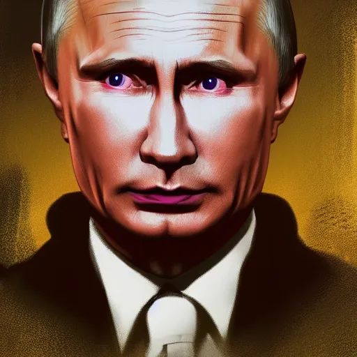 Image similar to putin as a demon, concept art by xi gang, trending on instagram, neo - dada, official art, iso 2 0 0, rendered in maya