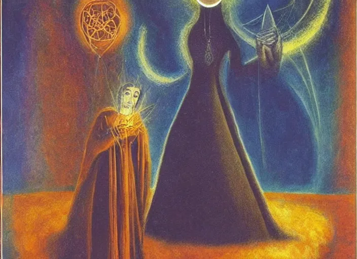 Prompt: a shaman mystic woman spirit holding up the cosmic!! universe, by remedios varo, reflection, symbolist, magic colors, dramatic lighting, smooth, sharp focus, extremely detailed, aesthetically pleasing composition