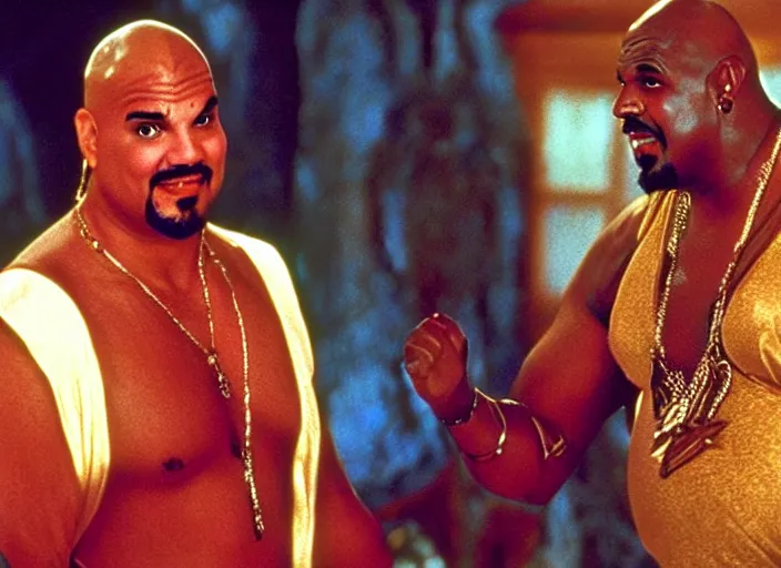 Image similar to film still of sinbad as kazaam in the movie kazaam 1 9 9 6