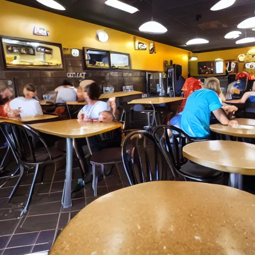 Image similar to first person perspective picture at table, wafflehouse