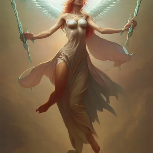 Image similar to angel of love by Peter Mohrbacher, artstation