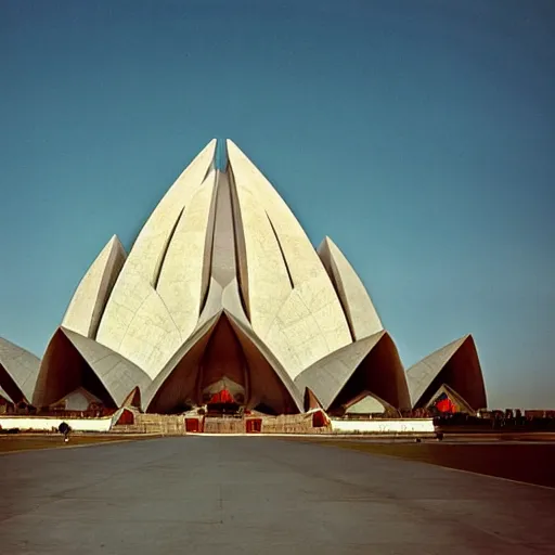 Prompt: futuristic pyramid lotus temple space station with gold, red and white marble panels, by buckminster fuller and syd mead, intricate contemporary architecture, photo journalism, photography, cinematic, national geographic photoshoot