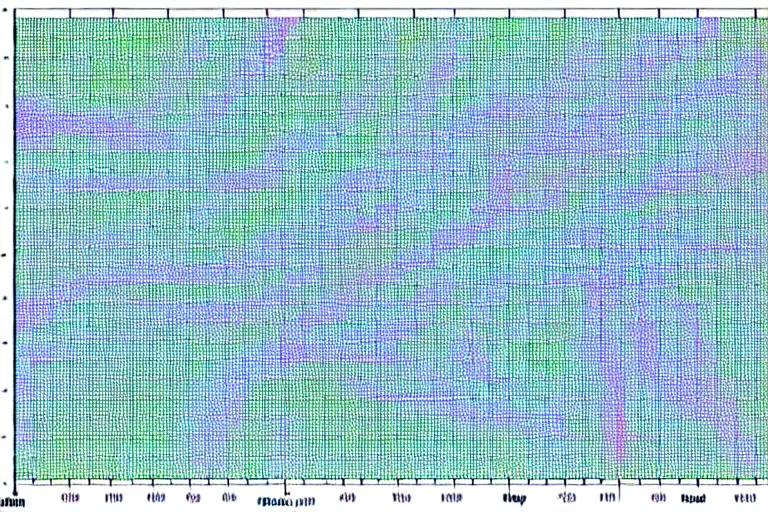 Image similar to closeup view of fjords made out of multiple overlays of simple clean scientific data visualized on top of each other, dots connected by straight lines, tall bar charts, plexus, thick squares and large arrows, waveforms on top of square charts, gaps and pauses, space molecules, radio signals, negative space