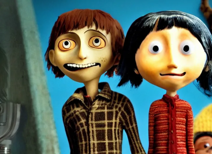 Image similar to a very high resolution image from a new movie. stop motion. coraline. directed by wes anderson