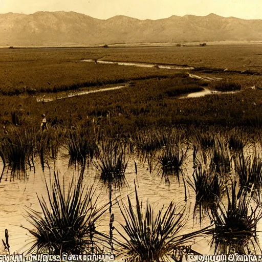 Prompt: during california's spanish period, the san joaquin valley was considered a remote region of little value. emigrants skirted the eastern foothills in the vicinity of porterville as early as 1 8 2 6. swamps stretched out into the valley floor lush with tall rushes or tulare as the indians called them.