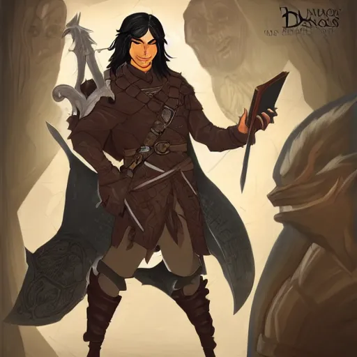 DND character concept of a man with tan skin and long | Stable ...