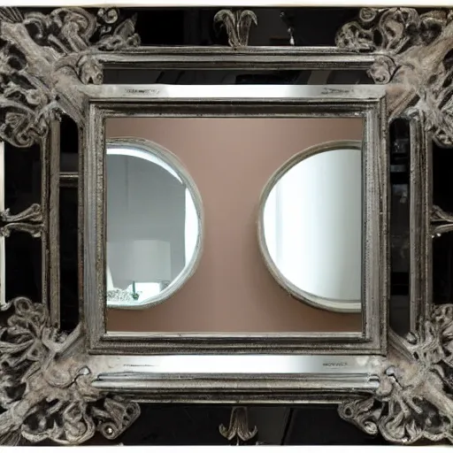 Prompt: A mirror in a mirror in a mirror in a mirror