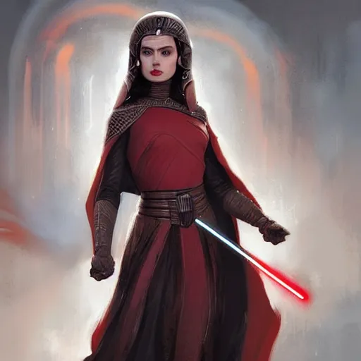 Image similar to darth padme amidala, freida pinto, art by artgerm and greg rutkowski and magali villeneuve, portrait, highly detailed, headshot, intricate, elegant, digital painting, trending on artstation, concept art, sharp focus, illustration