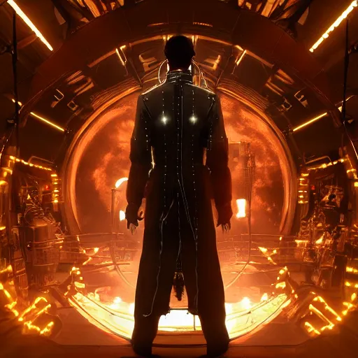 Levi Ackerman in a glowing electrical Steampunk suit | Stable Diffusion ...