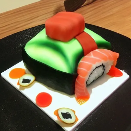 Image similar to sushi birthday cake