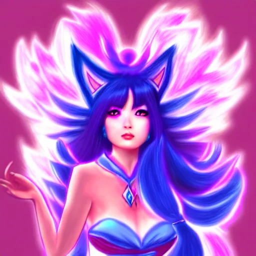 Image similar to Digital Drawing of Ahri, ethereal