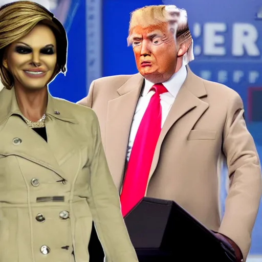 Image similar to donald trump transitioning to a woman