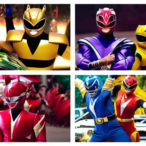 Image similar to the Power Rangers meet the MCU 4k detail