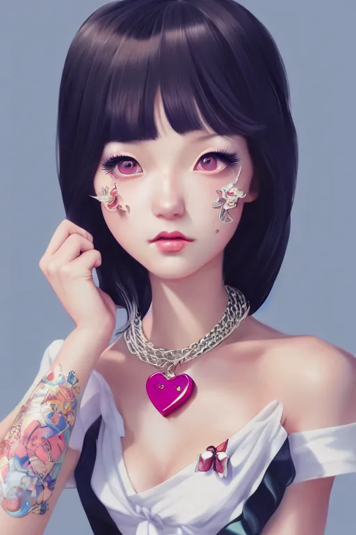 Prompt: a pin up and beautiful fashion charming dreamlke japan girl with lv jewelry, character art, art by artgerm lau and wlop and and ilya kuvshinov and john singer sargent, hyperdetailed, 8 k realistic, symmetrical, frostbite 3 engine, cryengine, dof, trending on artstation, digital art