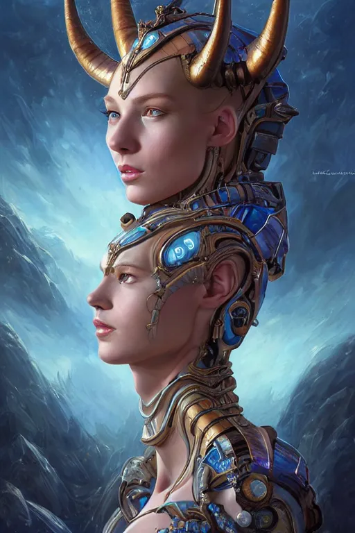 Prompt: portrait of a beautiful female hybrid cyborg atlantean anubis hada elsa jean alien warrior, regal, realistic, refined, detailed, digital art, jessica rossier, michael cheval, esao andrews, steampunk, walt disney ( 1 9 3 7 ), francois boucher, oil painting, highly detailed, cinematic lighting, unreal natural tpose