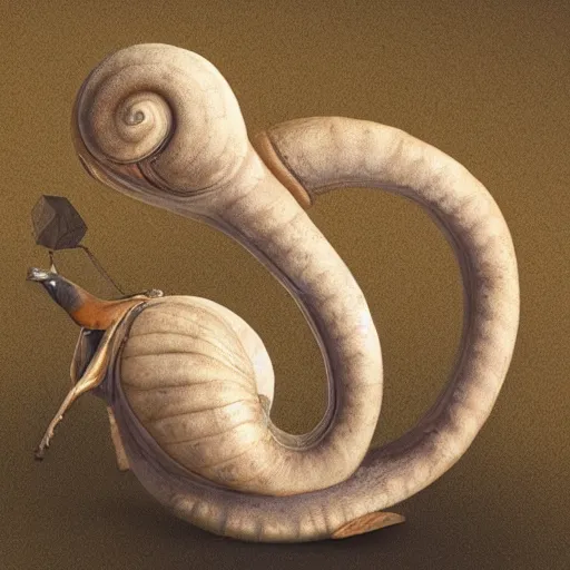 Image similar to a humanoid snail