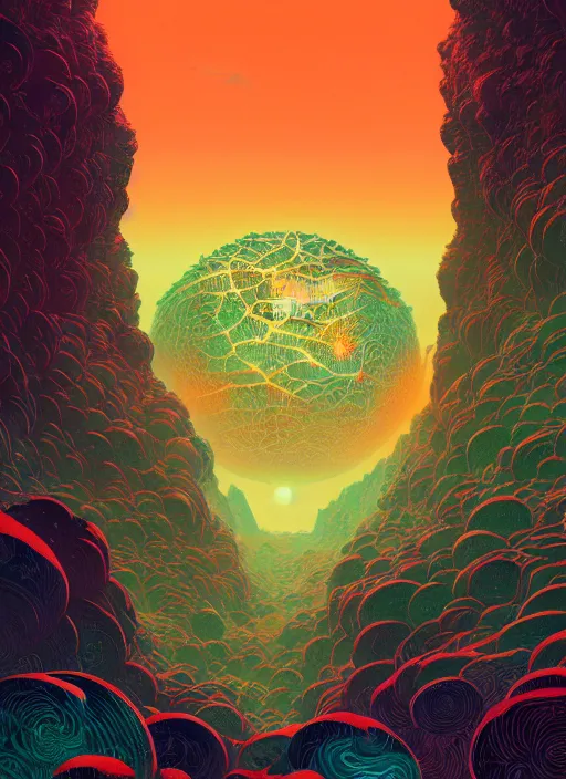 Prompt: agharta, land of advanced races, hollow earth infographic with illustrations, by victo ngai, kilian eng vibrant colours, dynamic lighting, digital art, winning award masterpiece, fantastically beautiful, illustration, aesthetically inspired by beksinski and dan mumford, trending on artstation, art by greg rutkowski, 8 k