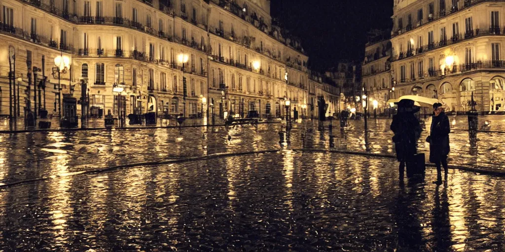 Image similar to photo rainy night in paris, reflections