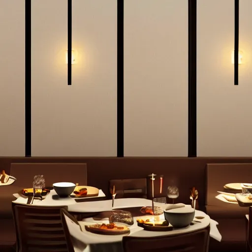 Image similar to awful dinner at restaurant, 8K, photorealistic, Cinematic lights