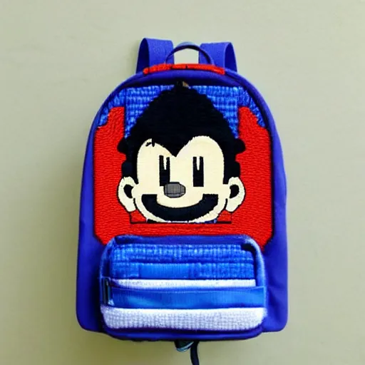 Image similar to a backpack embroidery Barack Obama sonic the hedgehog super Mario